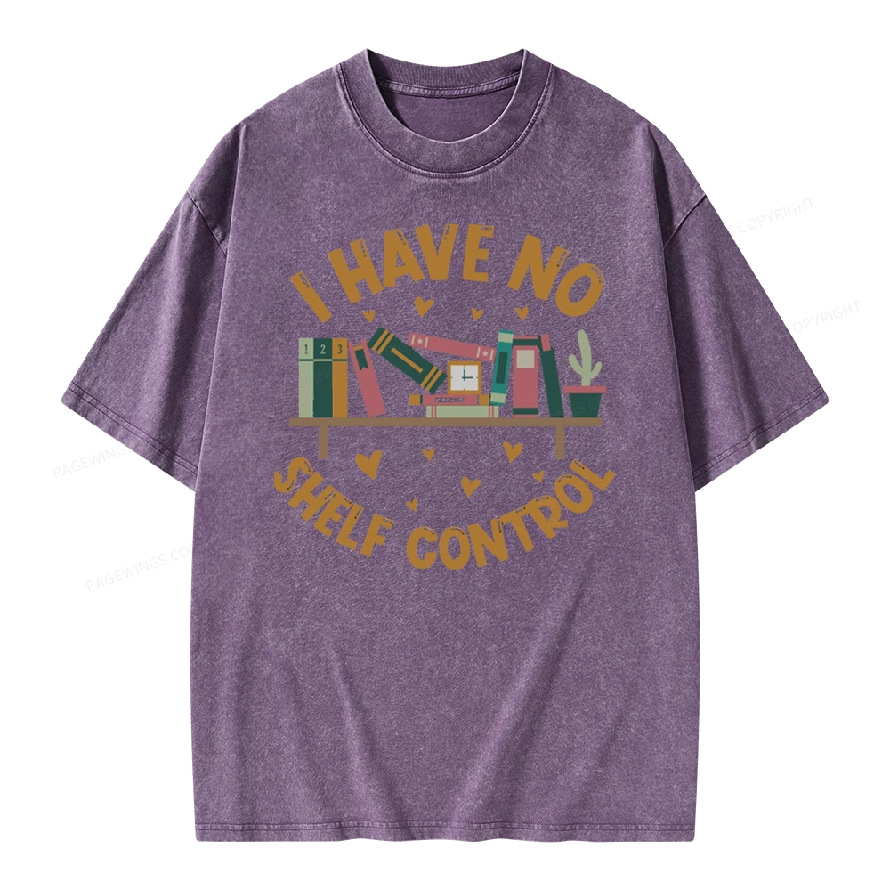 Pagewing I Have No Shelf Control Unisex Washed T-shirt