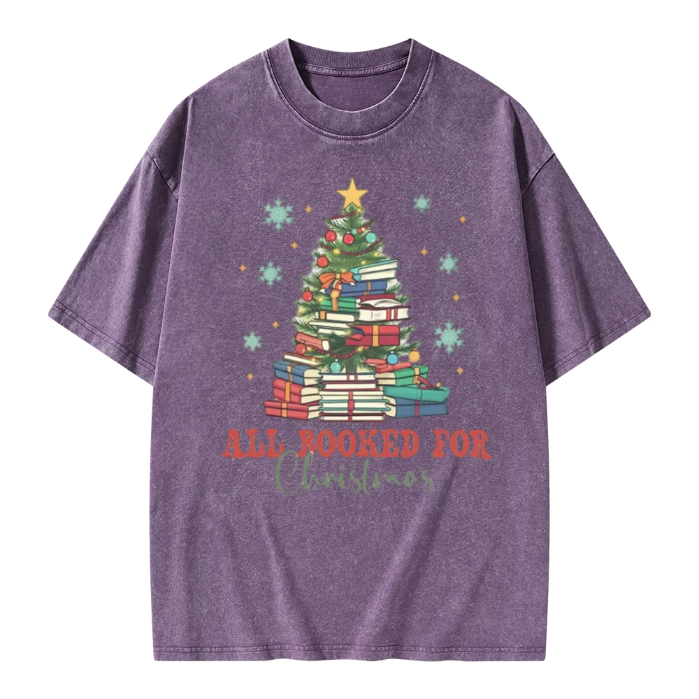Pagewings All Booked for Christmas Unisex Washed T-shirt