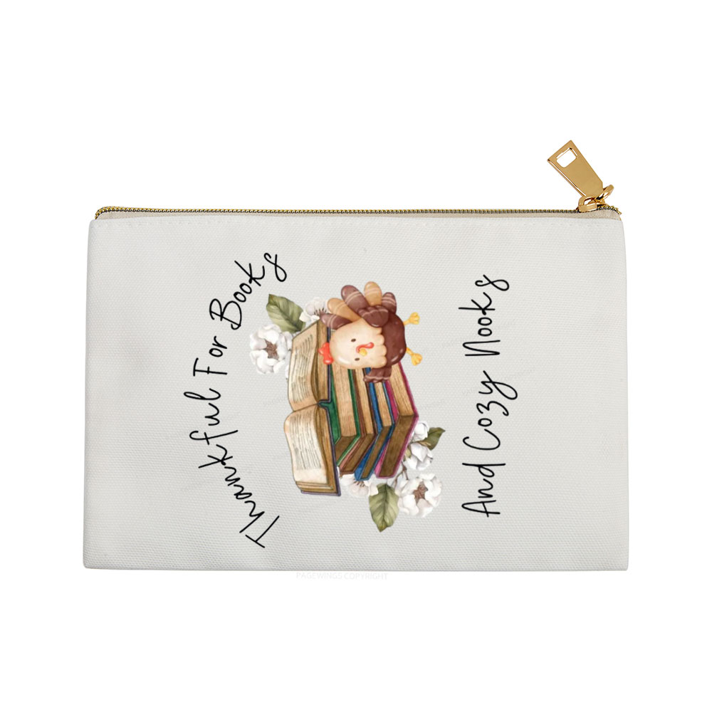 Pagewings Thankful For Books And Cozy Nooks Pouch
