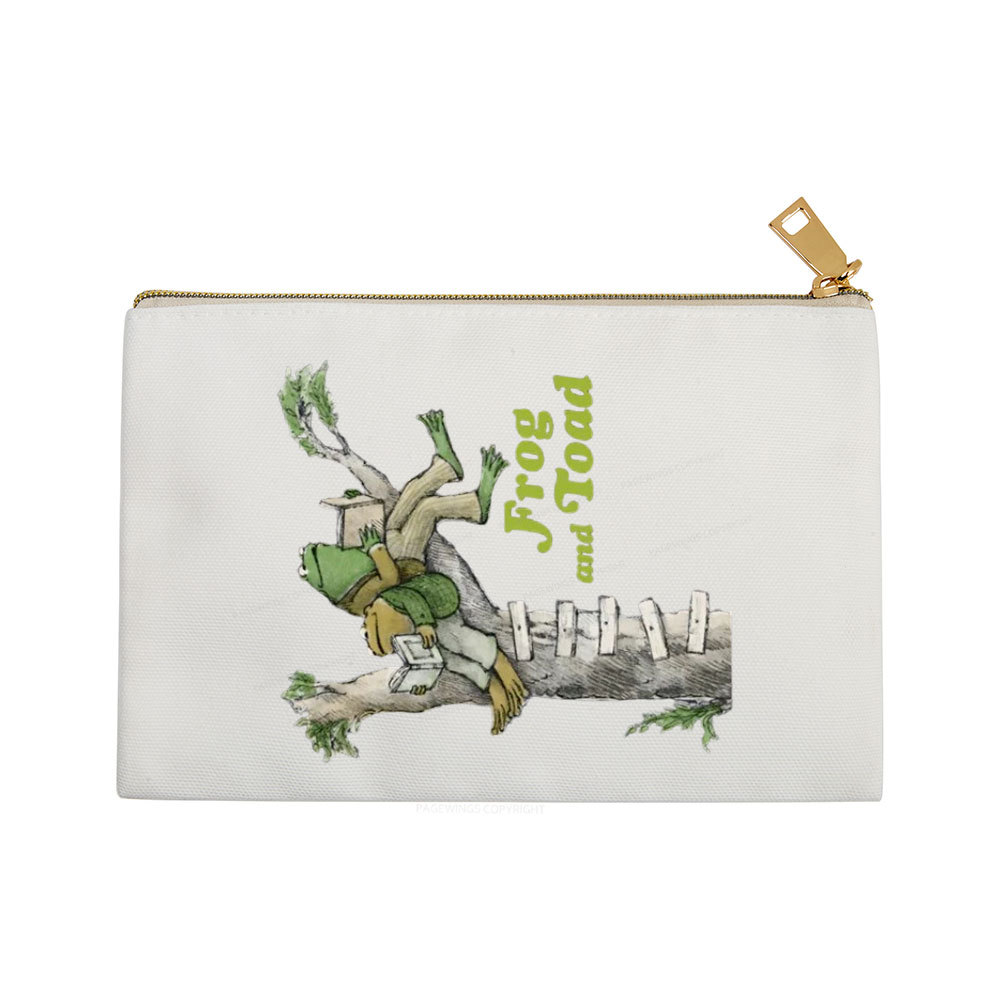 Pagewings Frog and Toad Old Book Pouch