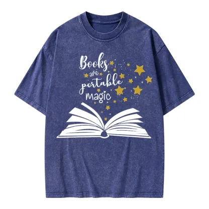 Pagewings Book Are Portable Magic Unisex Washed T-shirt