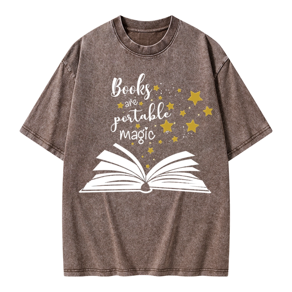 Pagewings Book Are Portable Magic Unisex Washed T-shirt