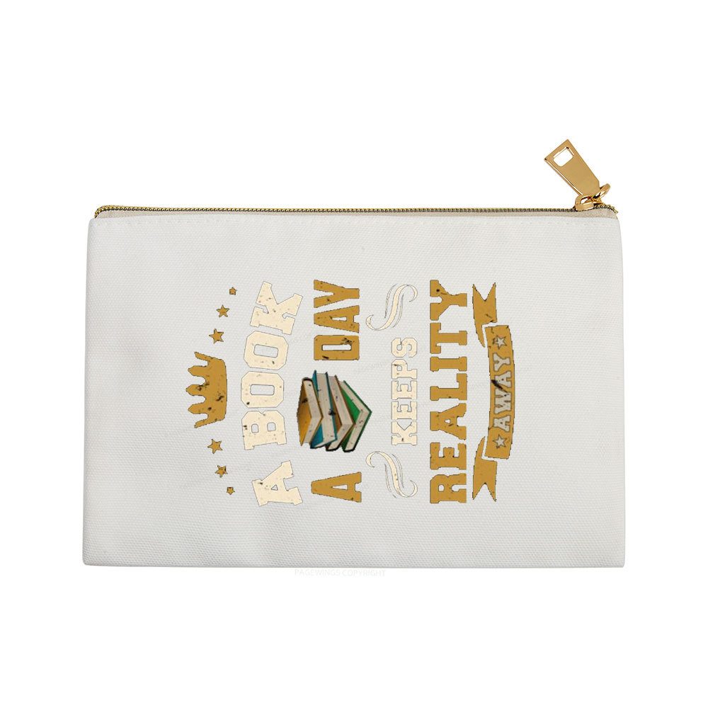 Pagewings A Book A Day Keeps Reality Away  Pouch