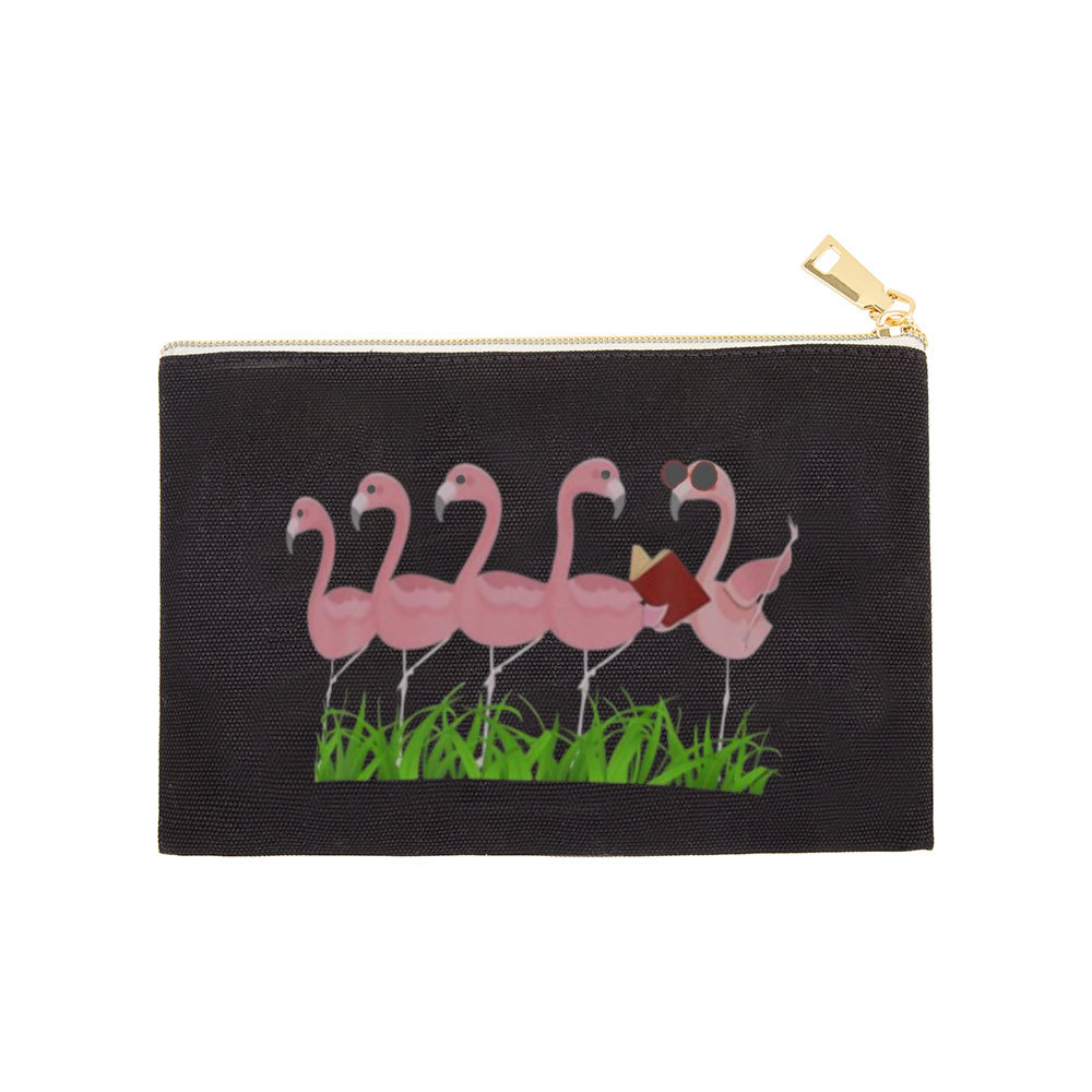 Pagewings Funny Flamingo Reading Book  Pouch
