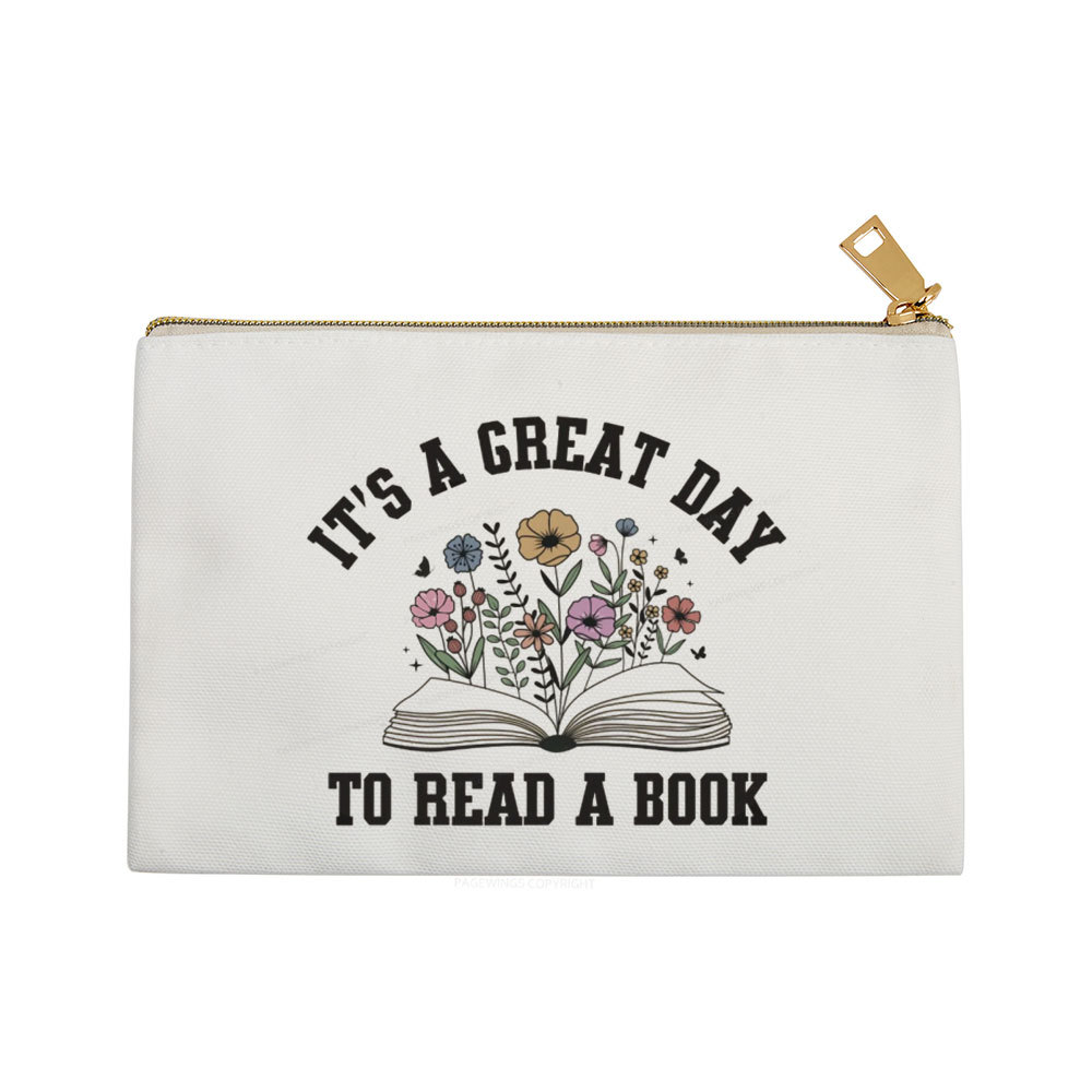 Pagewings It's Great Day to Read a Book Pouch