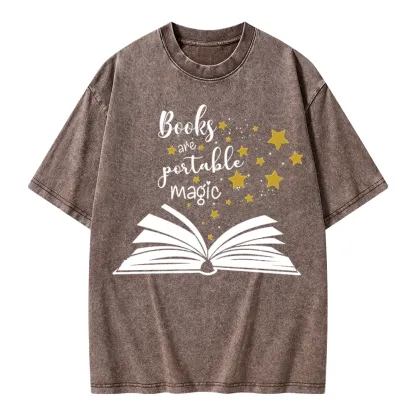 Pagewings Book Are Portable Magic Unisex Washed T-shirt