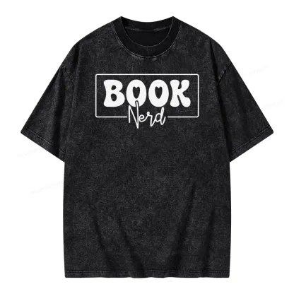 Pagewing Book Nerd Unisex Washed T-shirt