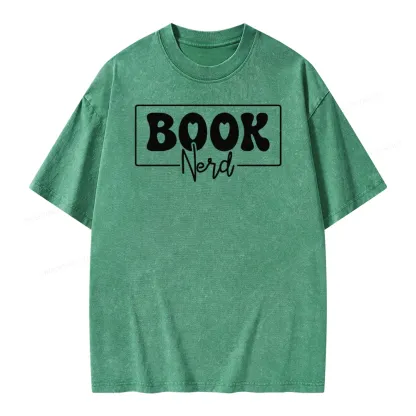 Pagewing Book Nerd Unisex Washed T-shirt