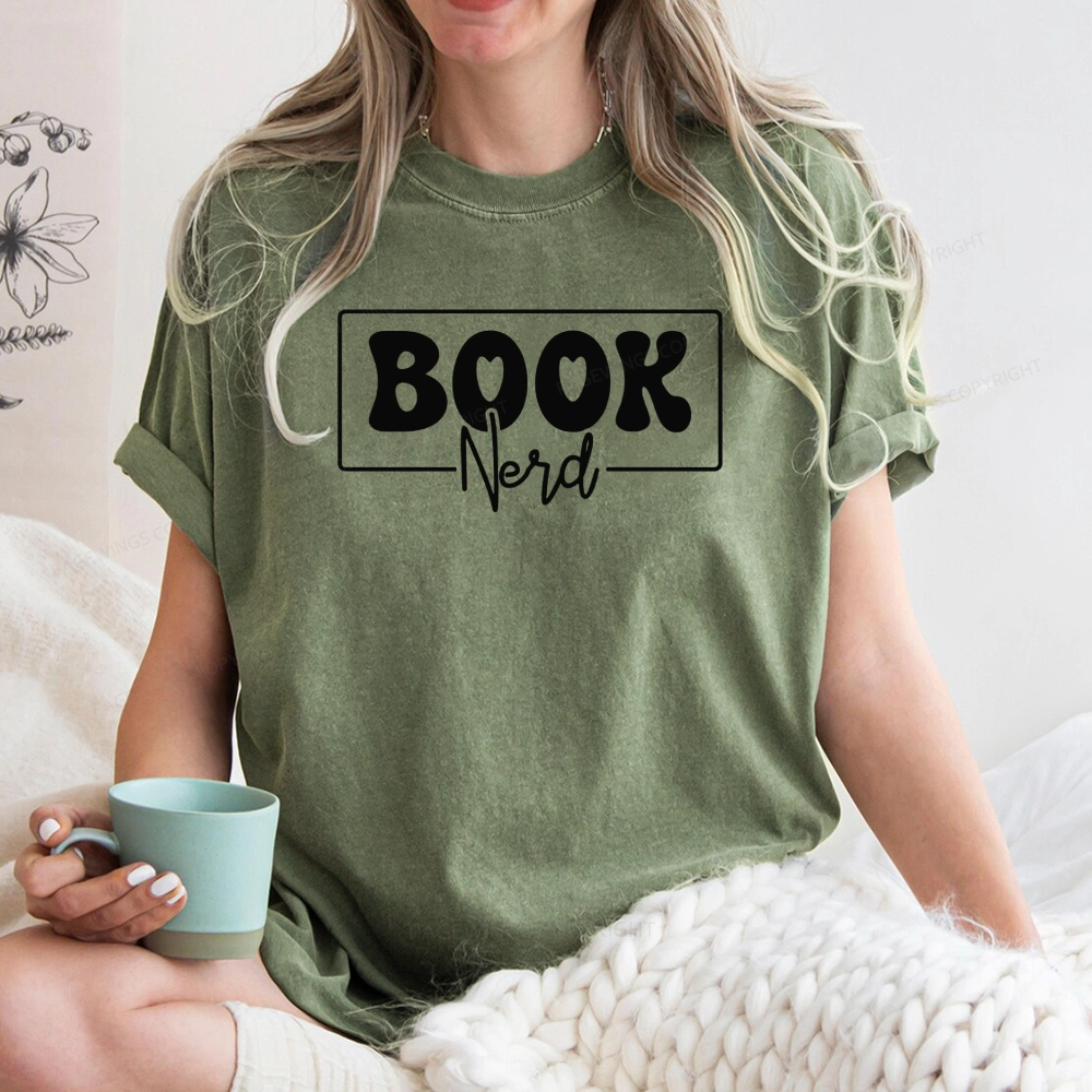 Pagewing Book Nerd Unisex Washed T-shirt
