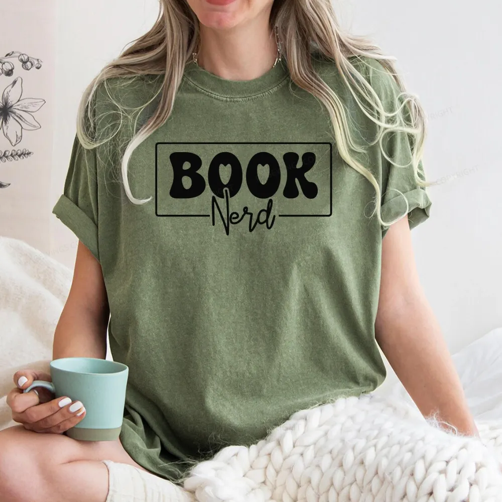 Pagewing Book Nerd Unisex Washed T-shirt