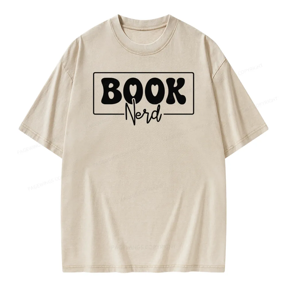 Pagewing Book Nerd Unisex Washed T-shirt