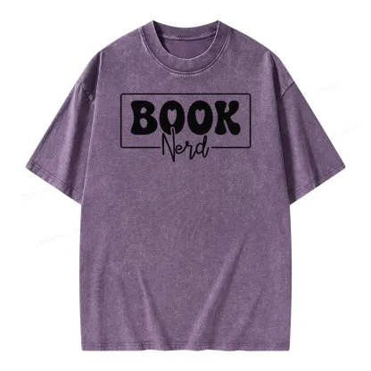 Pagewing Book Nerd Unisex Washed T-shirt
