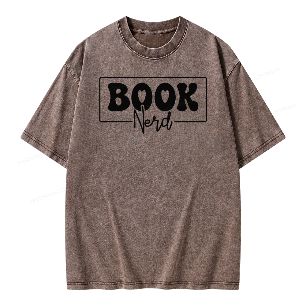 Pagewing Book Nerd Unisex Washed T-shirt