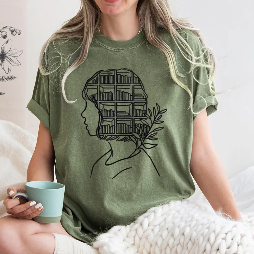 Pagewing Library Mind Unisex Washed T-shirt