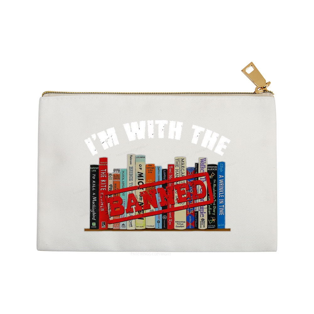 Pagewings I'm With The Banned Funny Book Pouch