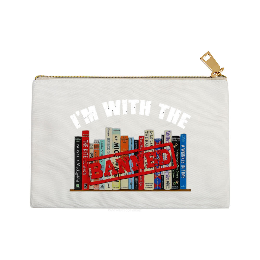 Pagewings I'm With The Banned Funny Book Pouch