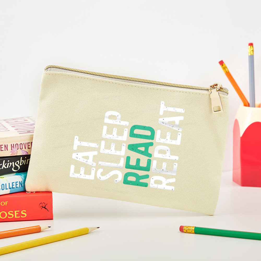 Pagewings Eat Sleep Read Repeat Pouch
