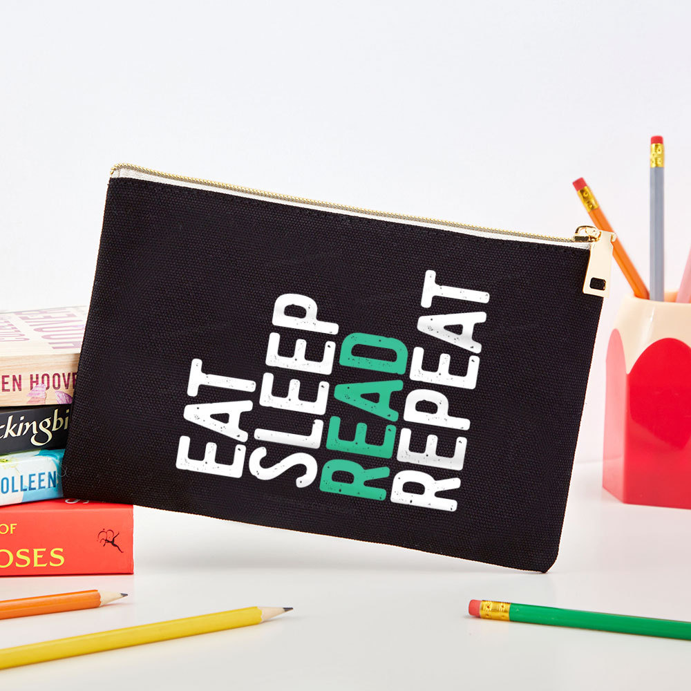 Pagewings Eat Sleep Read Repeat Pouch