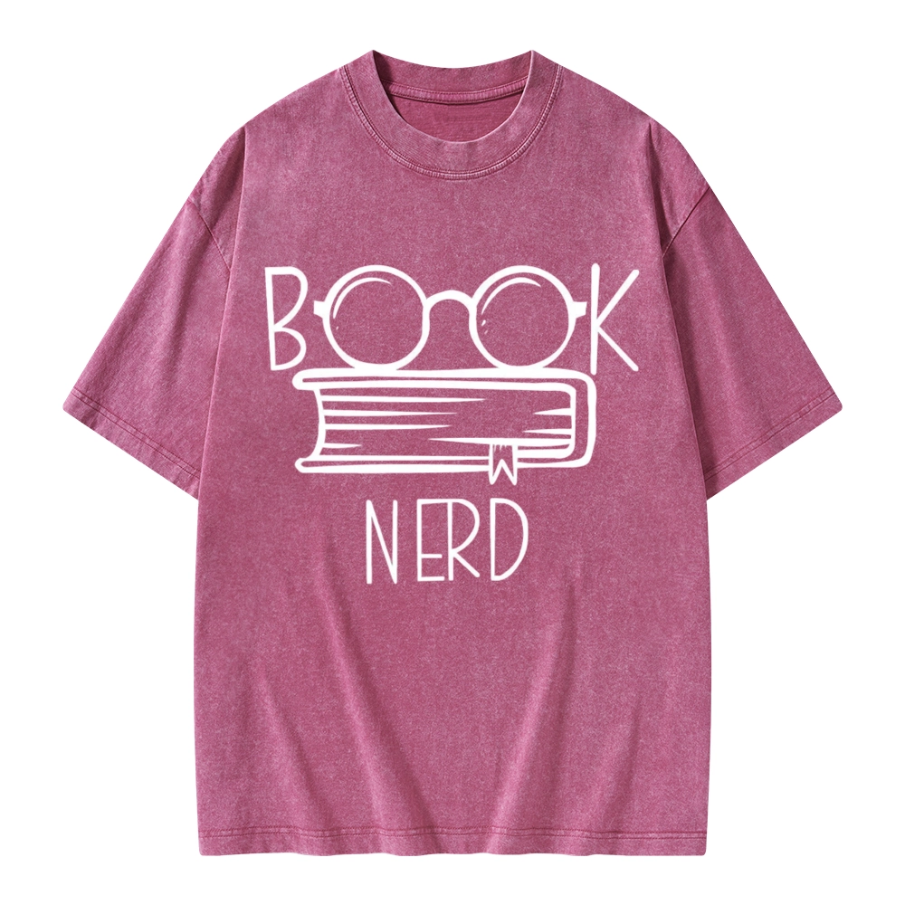 Pagewings Book Nerd Unisex Washed T-shirt