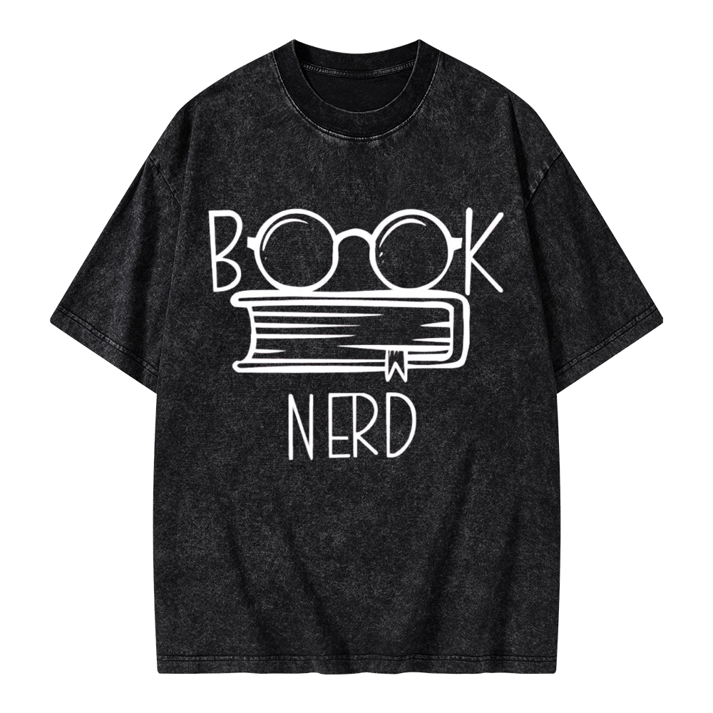 Pagewings Book Nerd Unisex Washed T-shirt