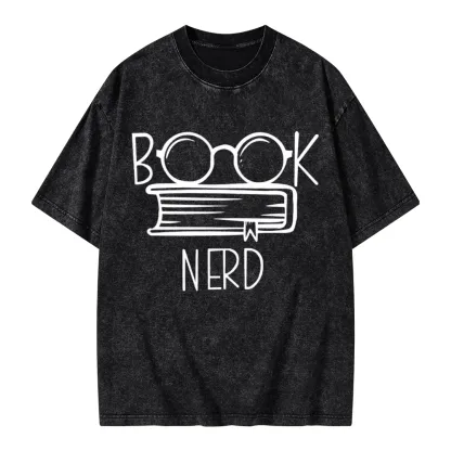 Pagewings Book Nerd Unisex Washed T-shirt