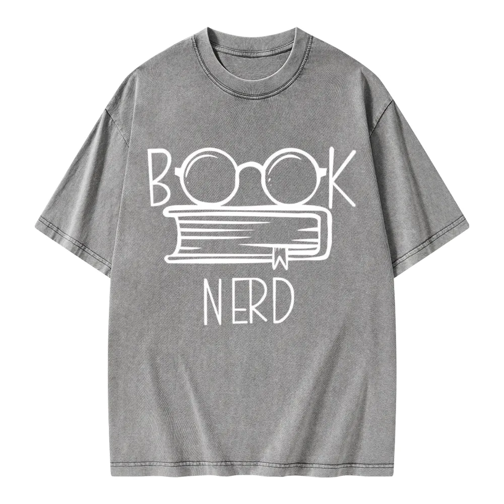 Pagewings Book Nerd Unisex Washed T-shirt