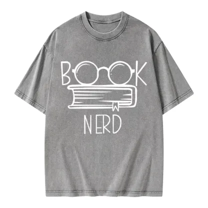 Pagewings Book Nerd Unisex Washed T-shirt
