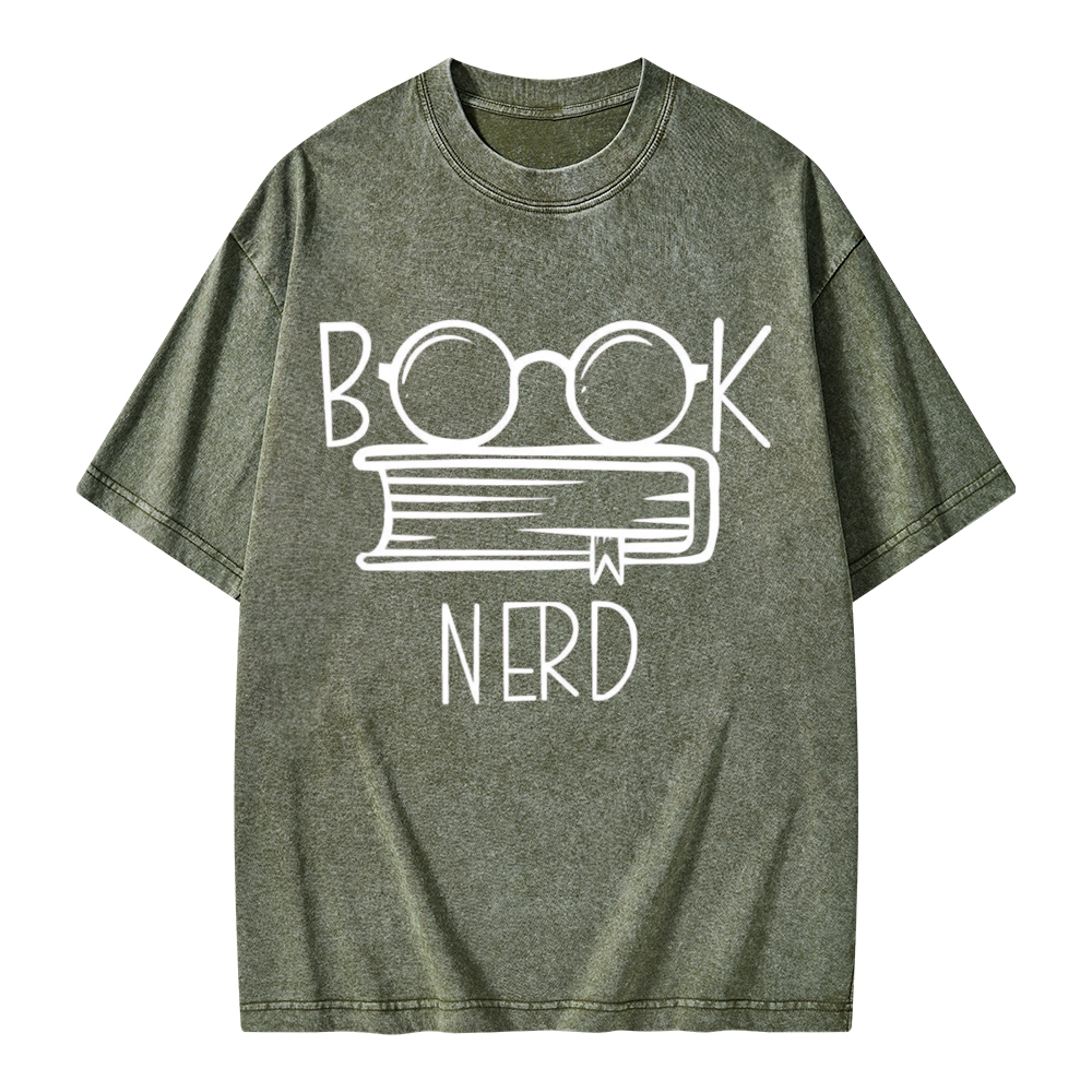 Pagewings Book Nerd Unisex Washed T-shirt