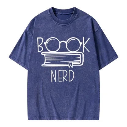 Pagewings Book Nerd Unisex Washed T-shirt