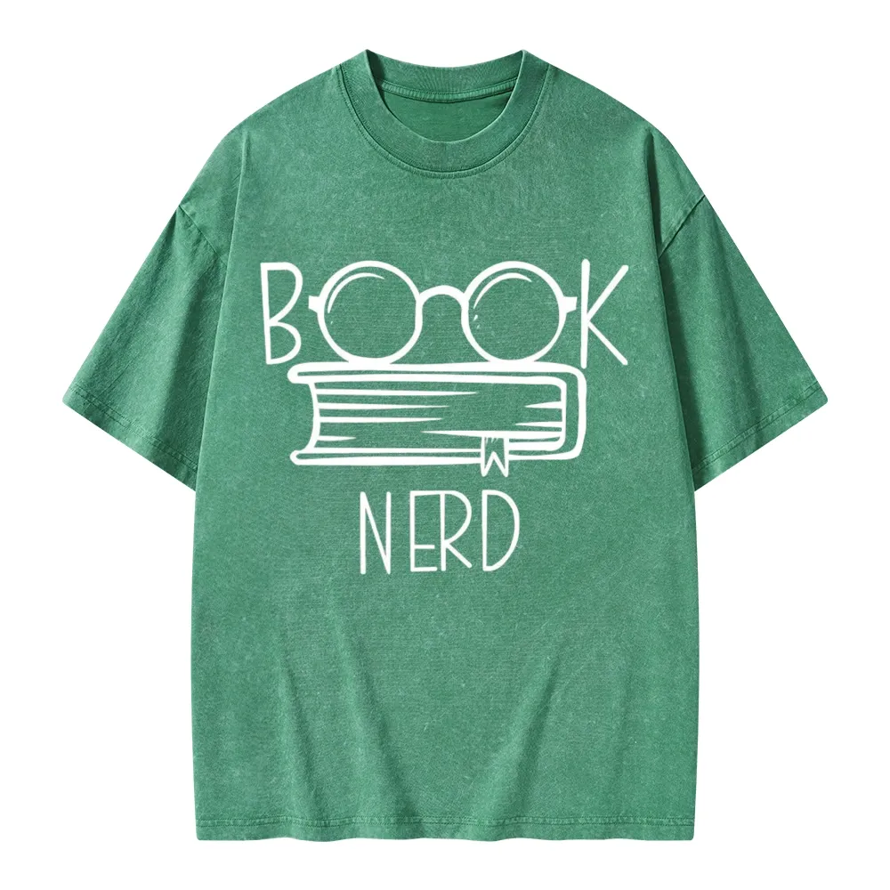 Pagewings Book Nerd Unisex Washed T-shirt