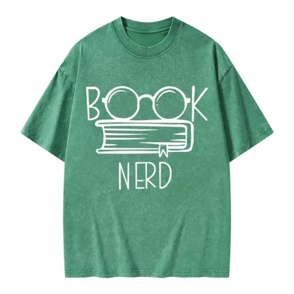 Pagewings Book Nerd Unisex Washed T-shirt