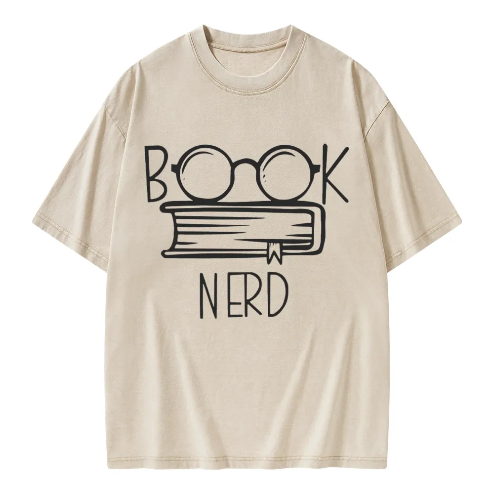 Pagewings Book Nerd Unisex Washed T-shirt