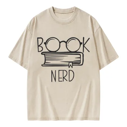 Pagewings Book Nerd Unisex Washed T-shirt