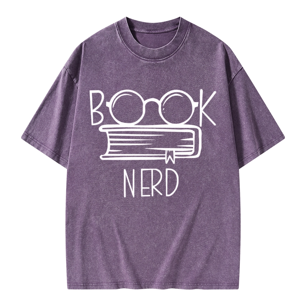 Pagewings Book Nerd Unisex Washed T-shirt