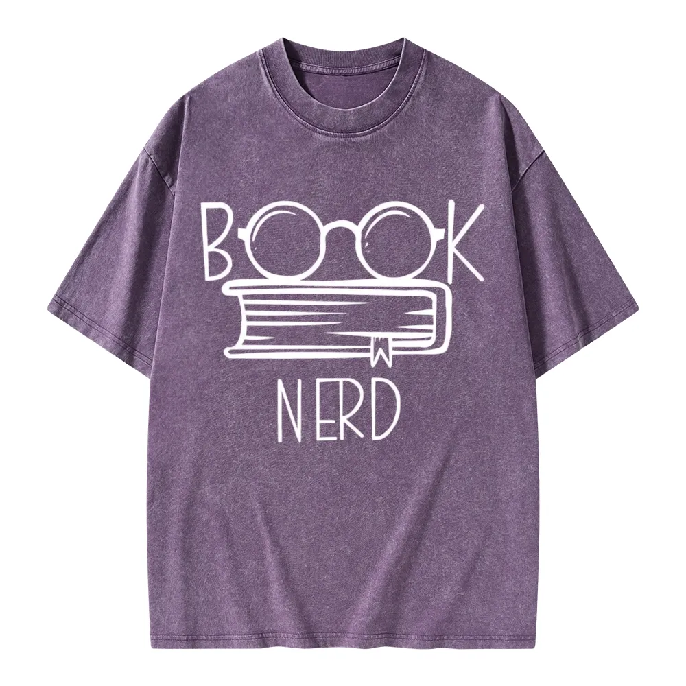 Pagewings Book Nerd Unisex Washed T-shirt