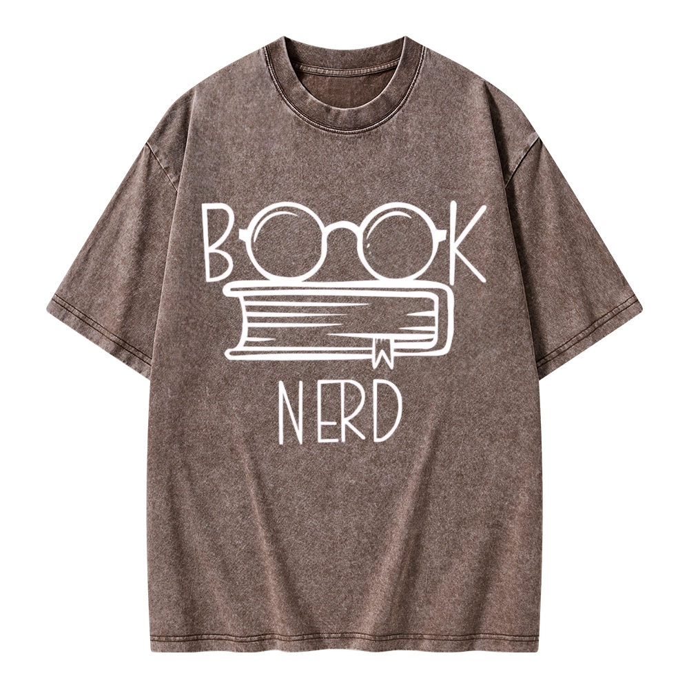 Pagewings Book Nerd Unisex Washed T-shirt
