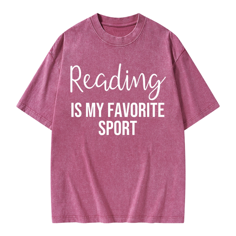 Pagewings Reading is My Favourite Sport Unisex Washed T-shirt