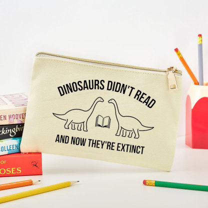 Pagewings Dinosaurs Didn't Read Pouch