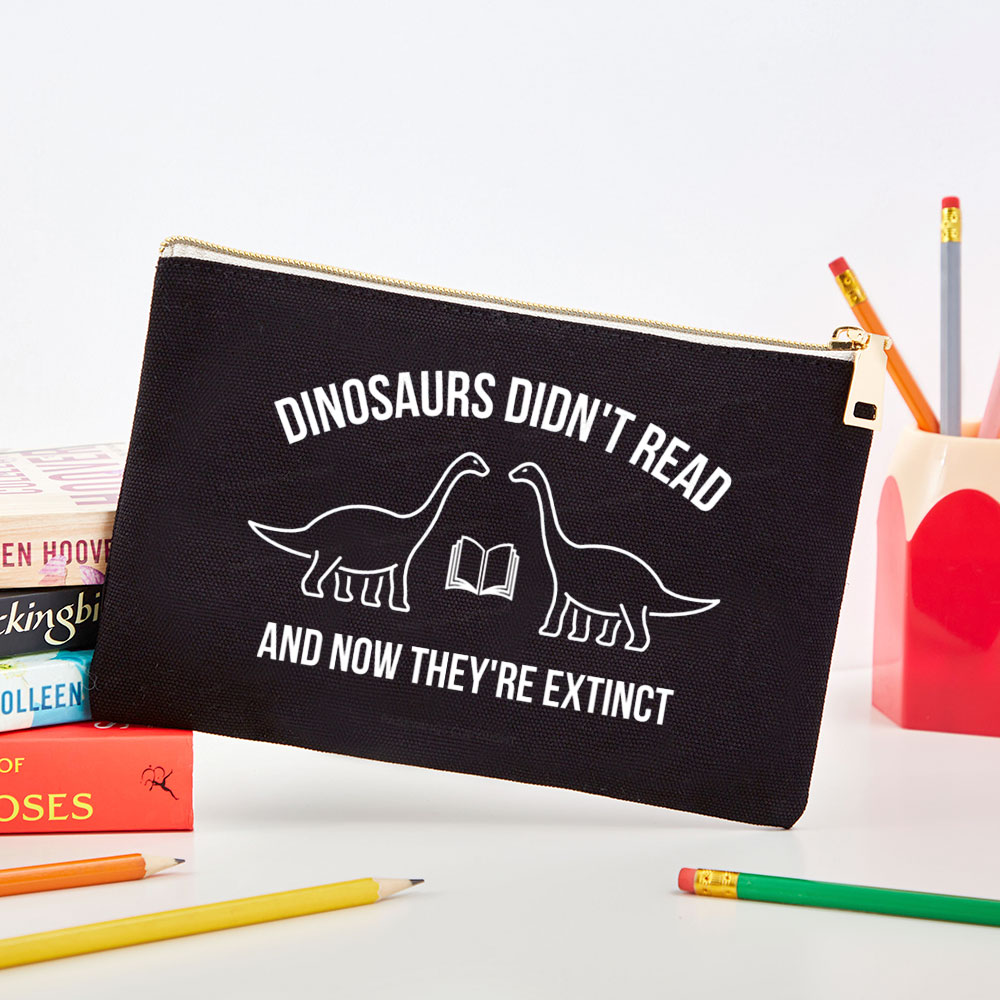 Pagewings Dinosaurs Didn't Read Pouch