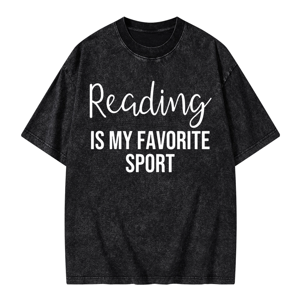 Pagewings Reading is My Favourite Sport Unisex Washed T-shirt