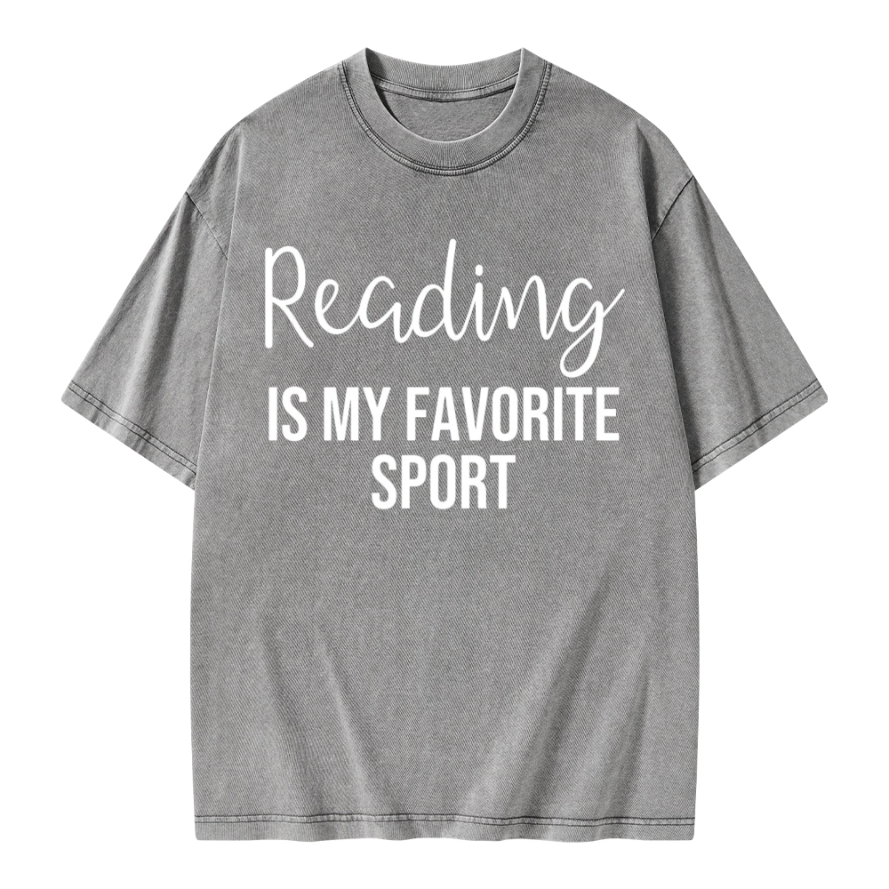 Pagewings Reading is My Favourite Sport Unisex Washed T-shirt