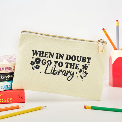 Pagewings When In Doubt Go To The Library Pouch
