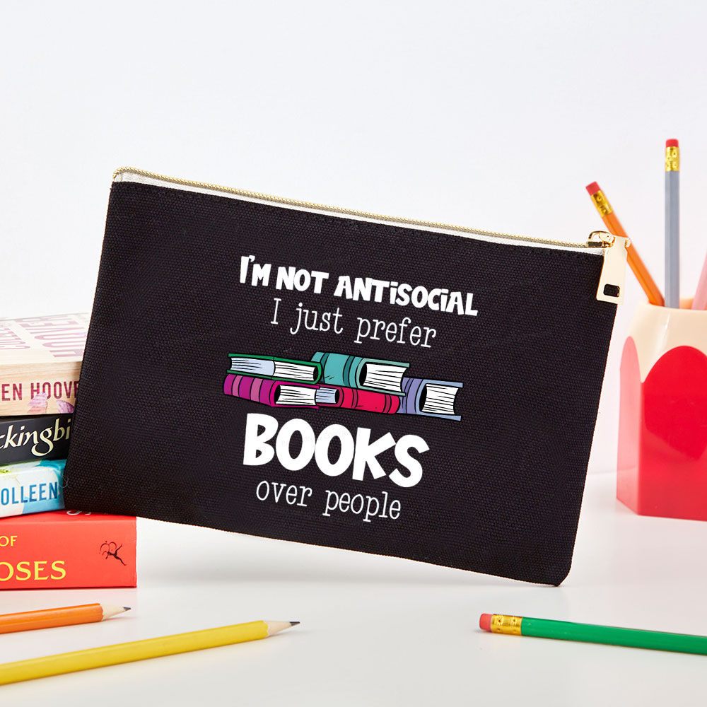 Pagewings Not Antisocial I Just Prefer Books Pouch
