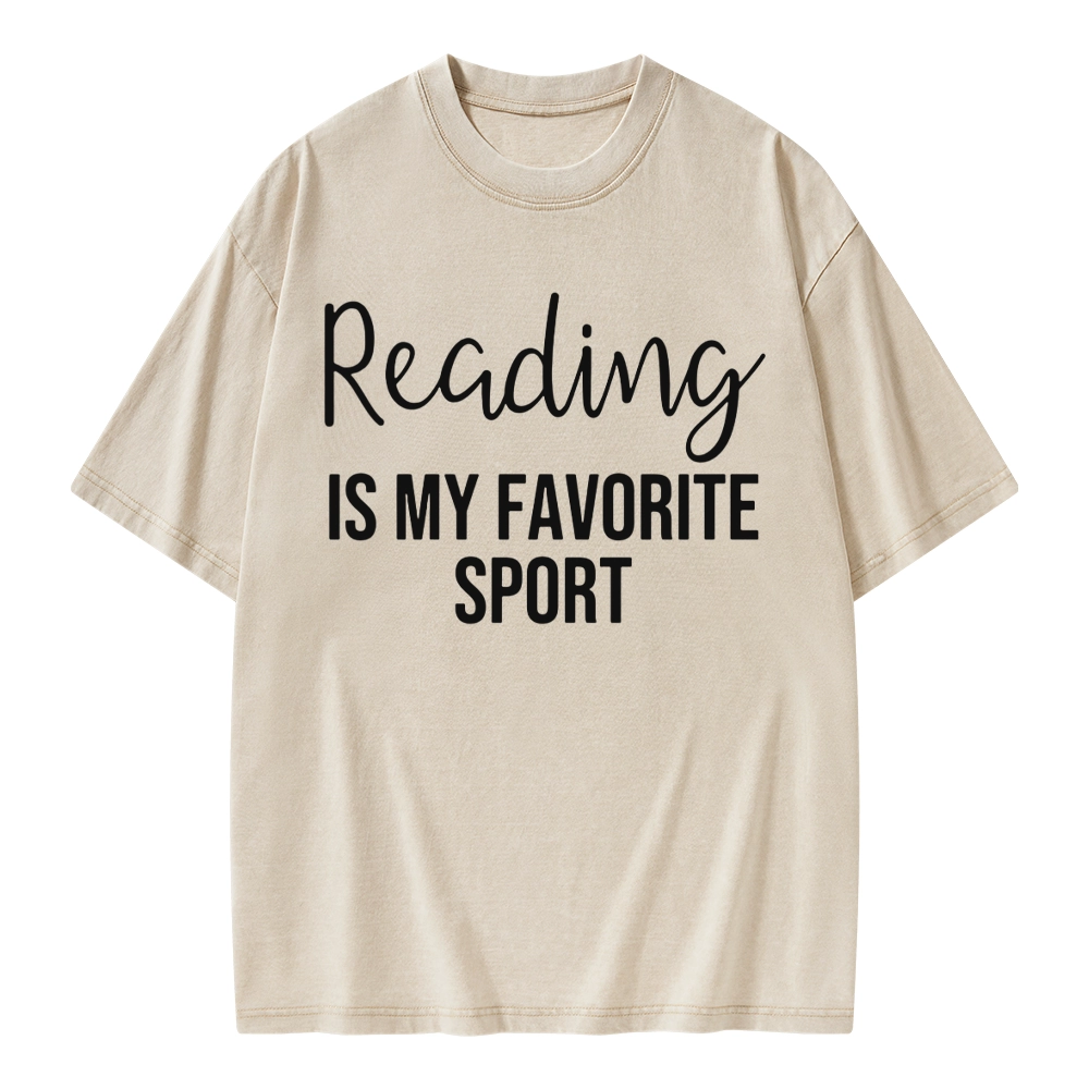 Pagewings Reading is My Favourite Sport Unisex Washed T-shirt