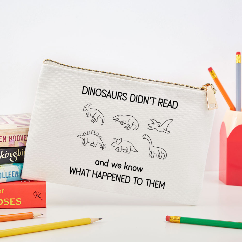 Pagewings Dinosaur Didn't Read Book Pouch