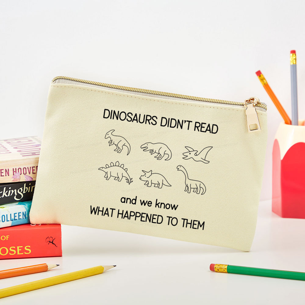 Pagewings Dinosaur Didn't Read Book Pouch