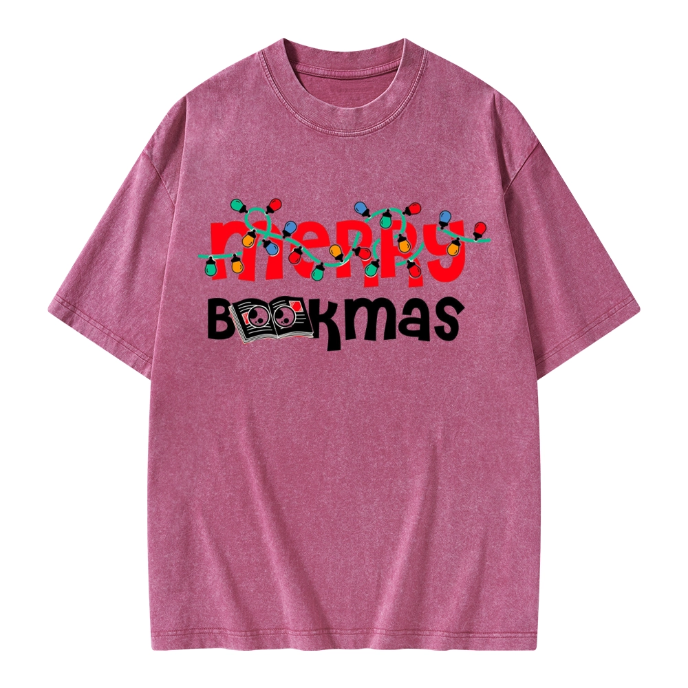 Pagewings Christmas Book Unisex Washed T-shirt