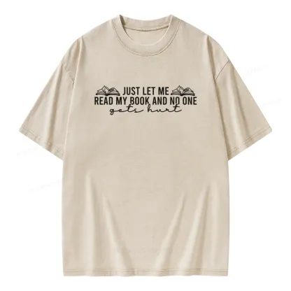 Pagewing Just Let Me Read My Book Unisex Washed T-shirt