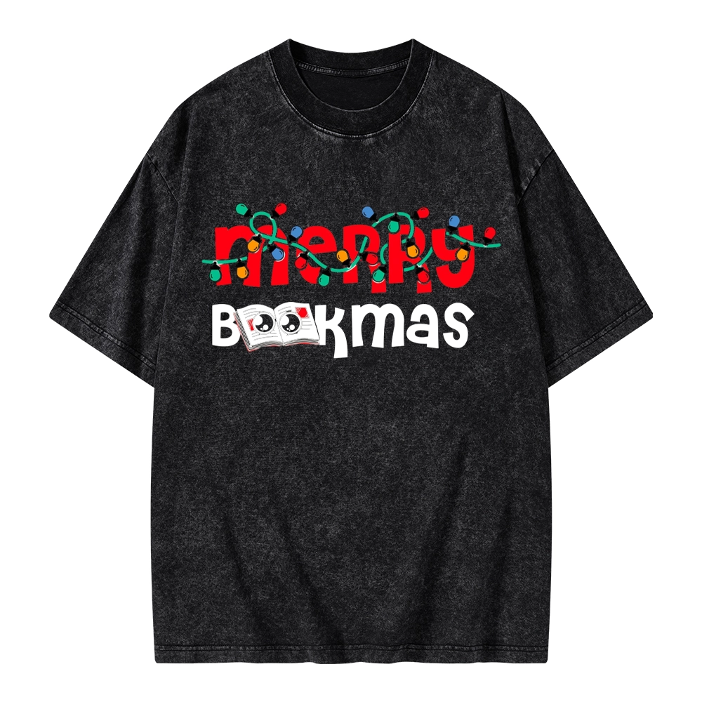 Pagewings Christmas Book Unisex Washed T-shirt