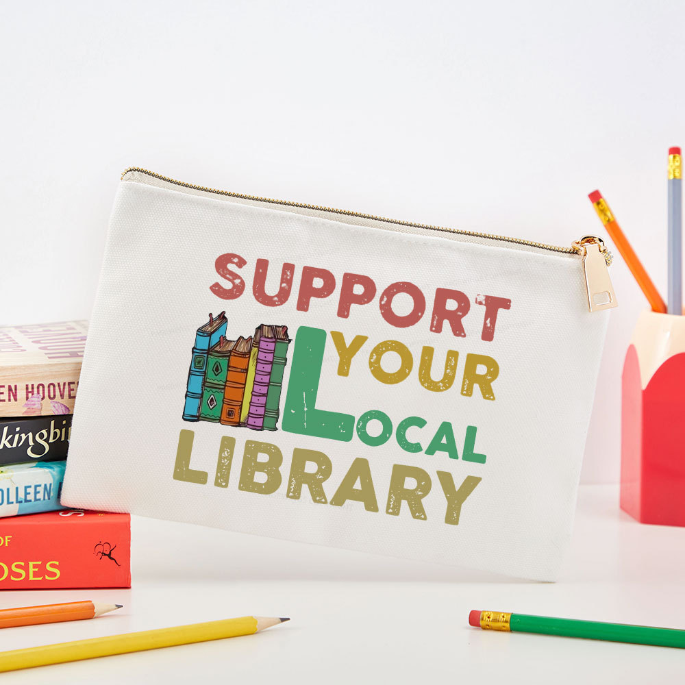 Pagewings Support Your Local Library Pouch